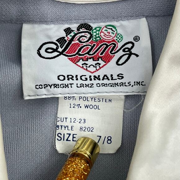 Lanz Original Gray Long Sleeve Collared Button Pilgrim Peasant Long Plain Dress - Picture 7 of 11